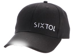 Caps med LED-lys B-CAP 25 lm, oppladbar, USB, universell størrelse, svart