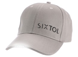 Caps med LED-lys B-CAP 25 lm, oppladbar, USB, universell størrelse, grå