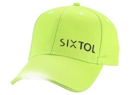 Caps med LED-lys B-CAP 25lm, oppladbar, USB, one size, fluorgrønn
