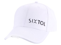 Caps med LED-lys B-CAP 25lm, oppladbar, USB, universell størrelse, hvit