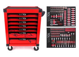 Verktøyvogn MECHANIC TROLLEY KEVIN RED 182, 7 skuffer, 182 deler verktøy