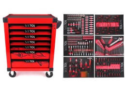 Verktøyvogn MECHANIC TROLLEY KEVIN RED 274, 7 skuffer, 274 stk verktøy